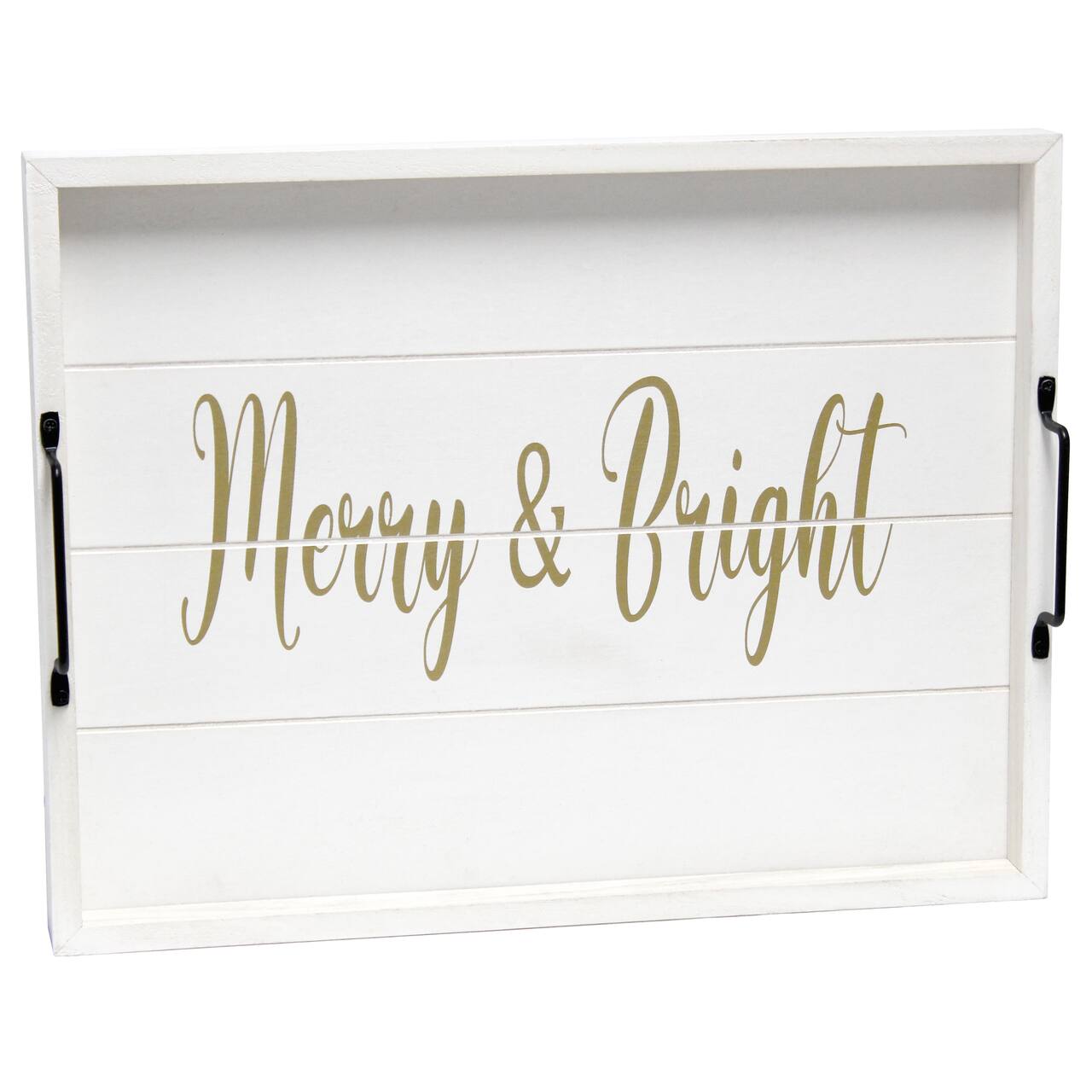 Elegant Designs™ 15.5" Merry & Bright Serving Tray with Handles